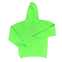 Load image into Gallery viewer, Embroidered Lime Green Hoodie with Foddy Indianapolis Logo