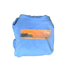 Load image into Gallery viewer, UNC Blue Sunset Majestic Hoodie with Foddy logo