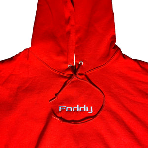 Embroidered Red Hoodie with Foddy Indianapolis Logo