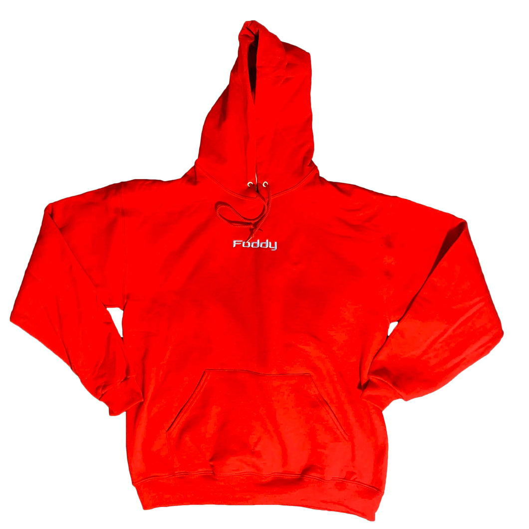 Embroidered Red Hoodie with Foddy Indianapolis Logo