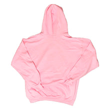 Load image into Gallery viewer, Back of Embroidered Baby Pink Hoodie with Foddy Indianapolis Logo