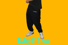 Load image into Gallery viewer, Foddy Black  baggy sweatpants for indianapolis dreamers