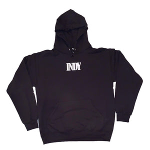 Black Streetwear Hoodie with INDY logo