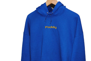 royal blue hoodie foddy logo indianapolis