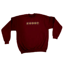 Load image into Gallery viewer, Maroon crew neck streetwear with foddy logo