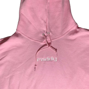 Embroidered Baby Pink Hoodie with Foddy Indianapolis Logo