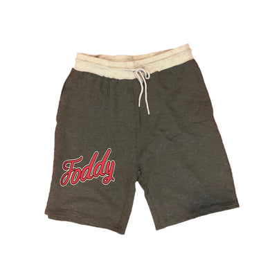Gray Sweat Shorts - Chicago Red