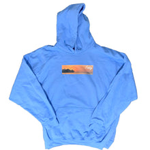 Load image into Gallery viewer, UNC Blue Sunset Majestic Hoodie with Foddy logo